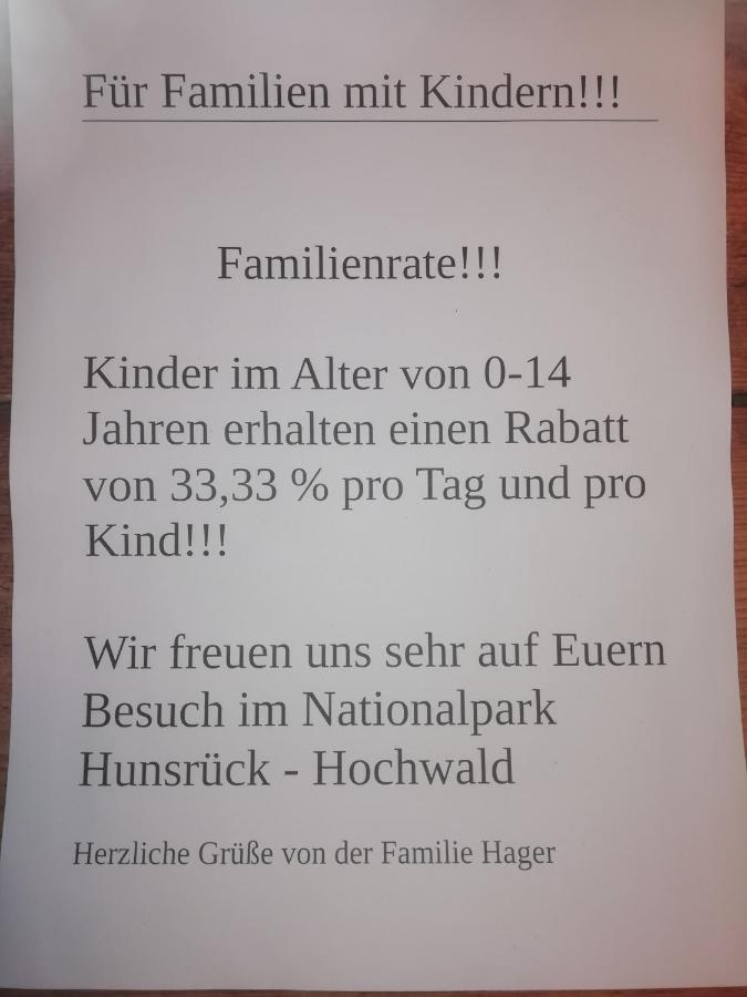 4 Sterne Ferienhaus Ambiente Hager Villa Allenbach Exteriör bild